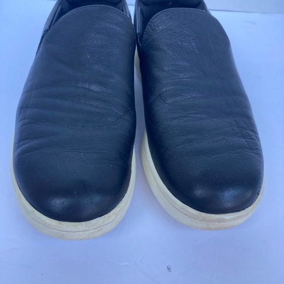 Eileen Fisher Women's Black Leather Slip On Sneakers Size 7 - Picture 3 of 8